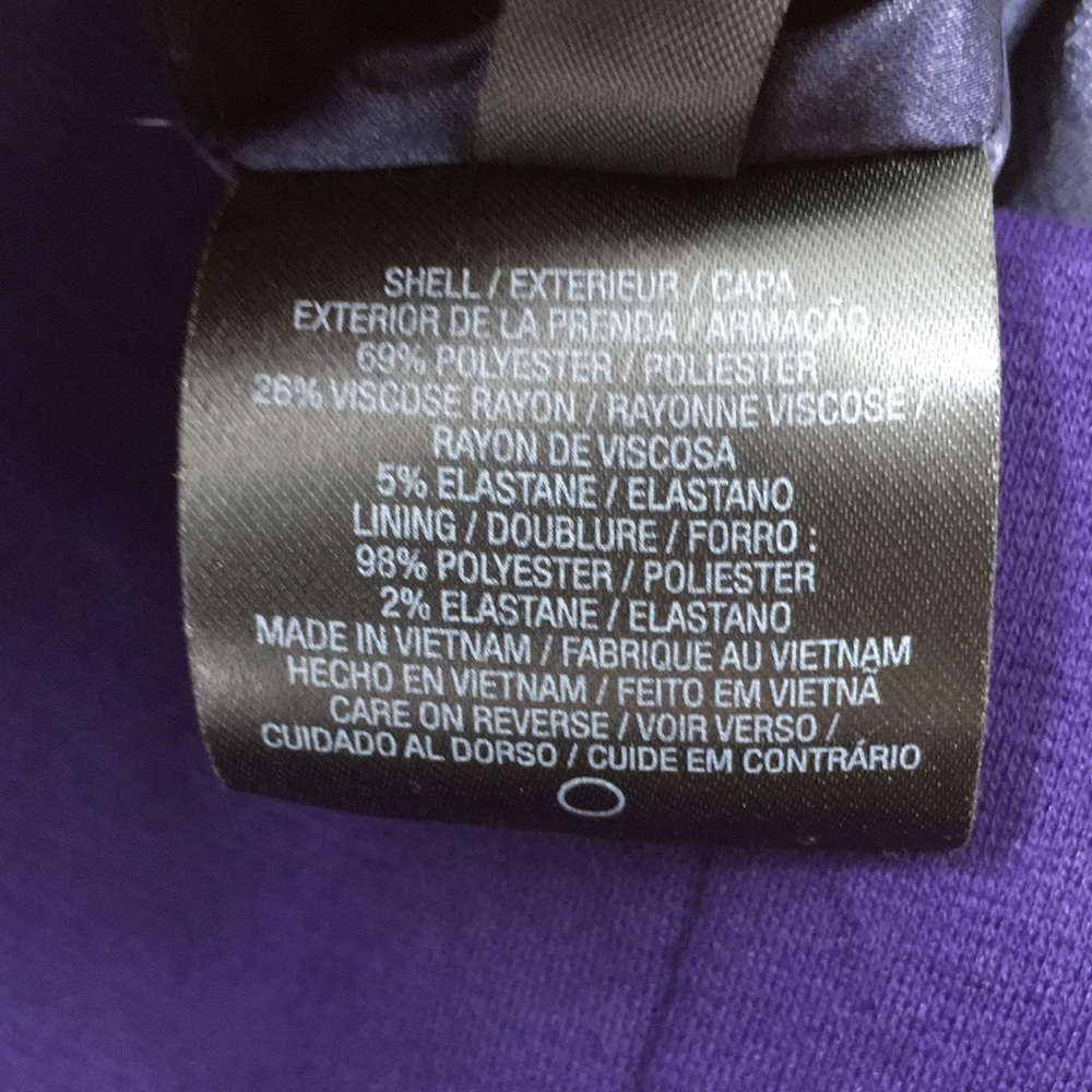 Tahari Sheath Purple Blue Career Illusion Dress - Picture 11 of 12